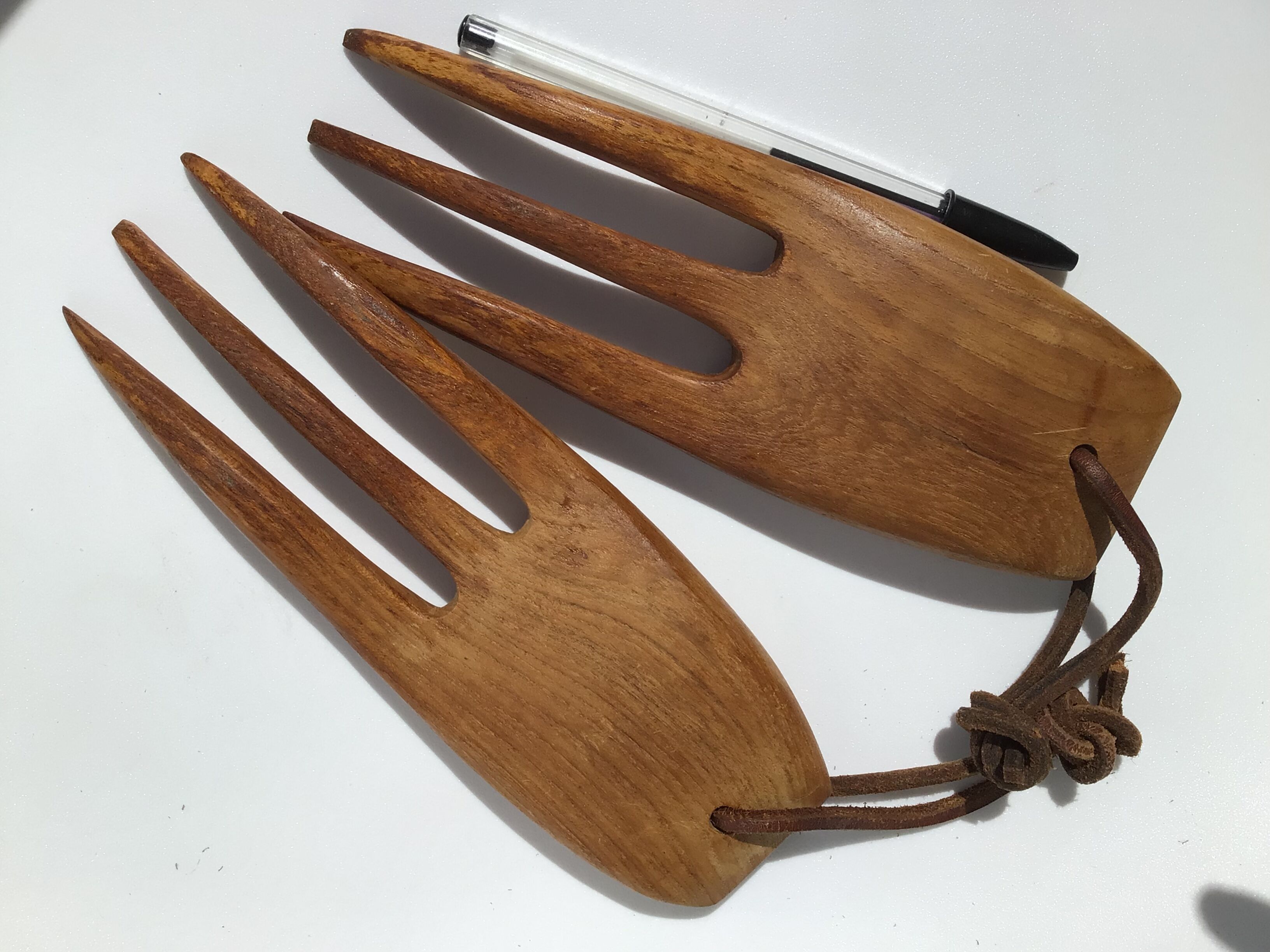 Cutlery exotic wood salad