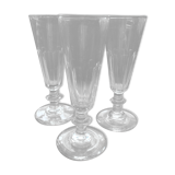 Set of 3 Baccarat/St Louis Champagne Flutes