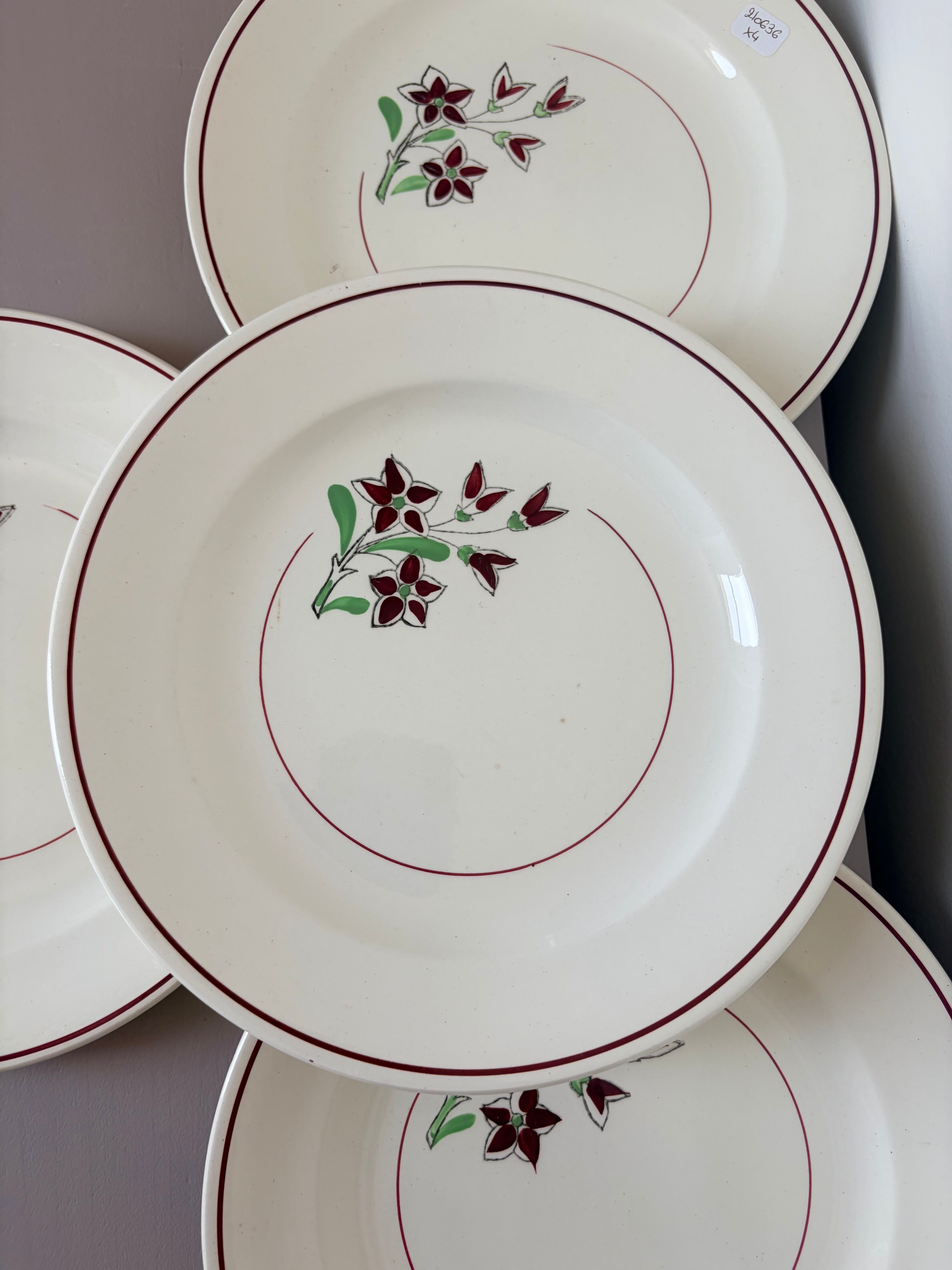 4 vintage flat plates from the Salins factory 210636