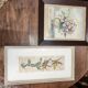 Set of two vintage flower illustrations