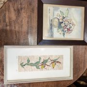 Set of two vintage flower illustrations