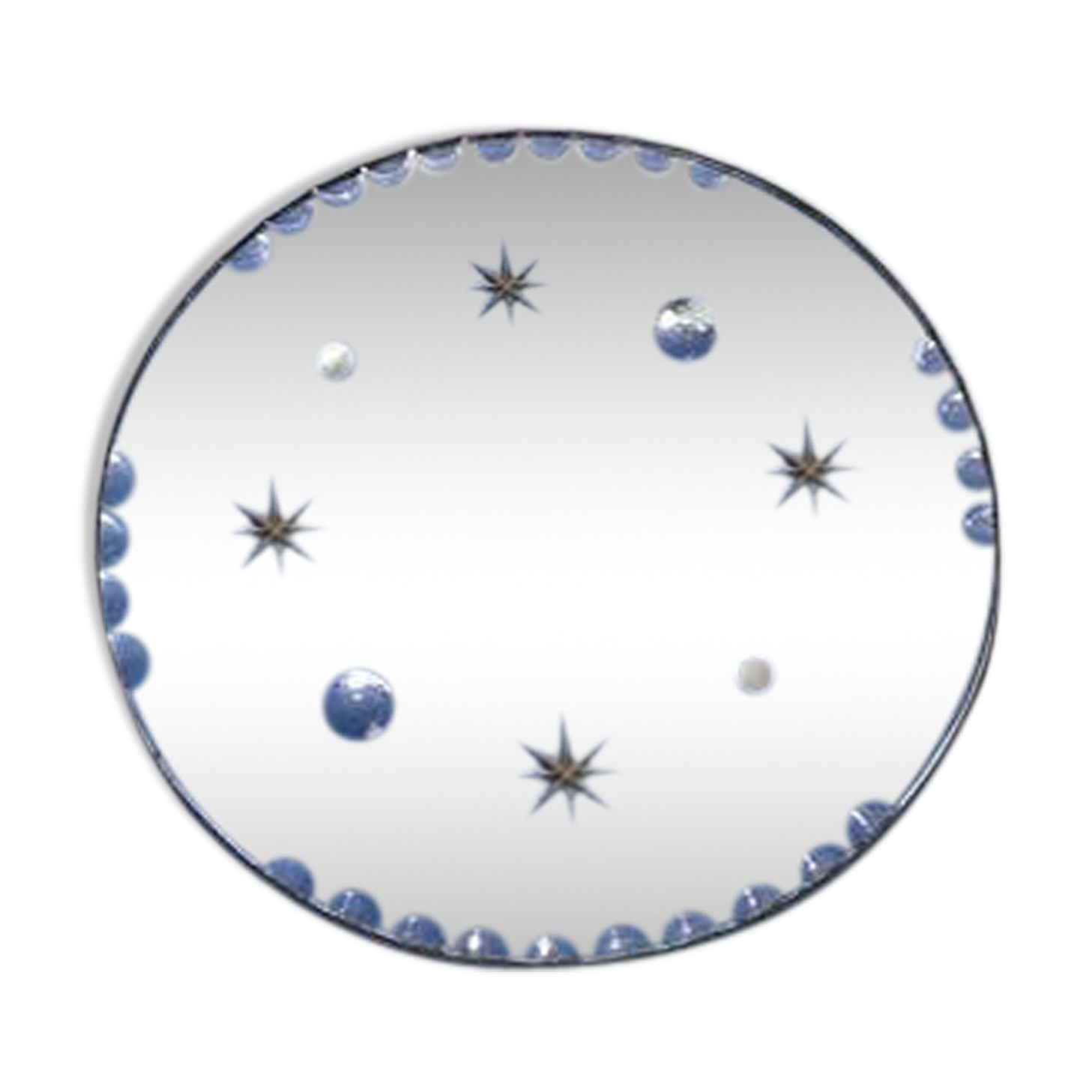 Star and bubble round mirror25cm
