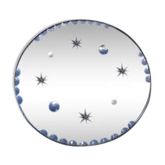 Star and bubble round mirror25cm