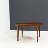 Haslev Møbelsnedkeri round rosewood coffee table by Severin Hansen