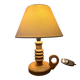 Sculpted wooden table lamp from the 1960s.