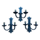 3 vintage iron wall lights/ Medieval/ Castle