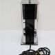 Stainless steel lamp foot and plexiglass black design 70s / 80s