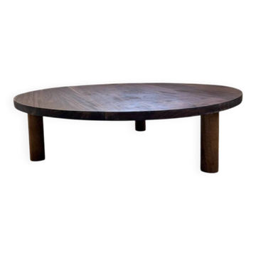 Table basse ronde tripode années 50