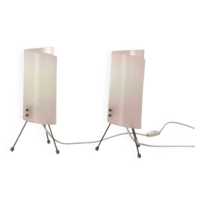 Paire de lampes tripodes vintage, 1960s
