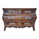 Regency period commode – Solid walnut – Chiselled gilded bronze