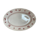 Plat ovale faïence luneville modèle Daniel