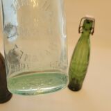 Set of 3 old bottles lemonade / water / beer / soda
