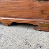 Antique camphor chest made of camphor wood and brass