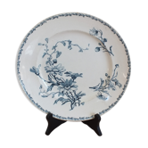 Old round dish in Terre de Fer Lunéville KG Marguerite
