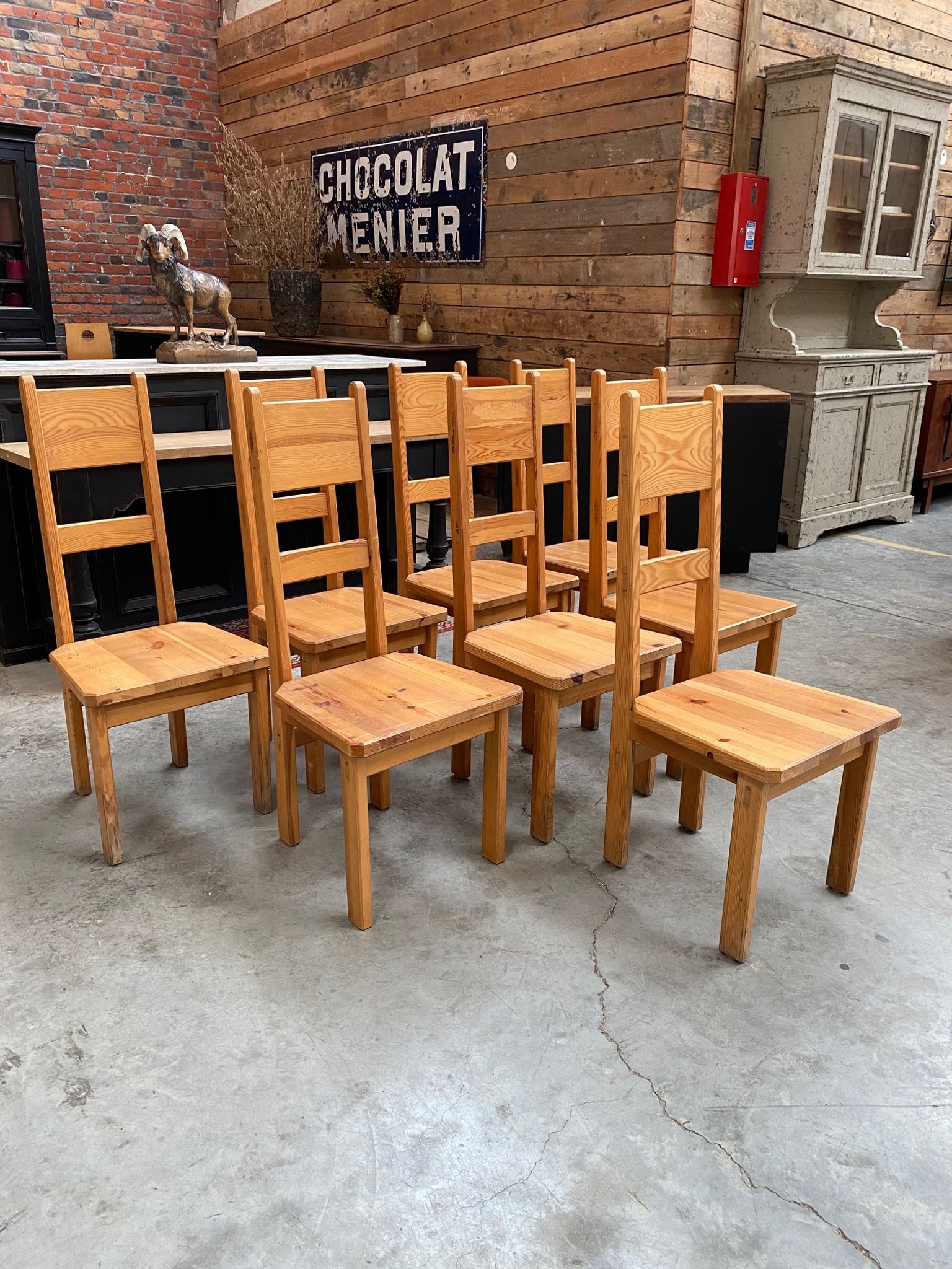 Pine chairs by Roland Wilhelmsson for Karl Andersson & Söner, Sweden, 1960s