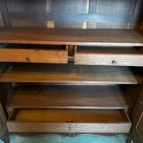 Carved walnut wardrobe – late 19th century Louis XV style