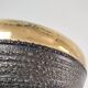 Black and gold ceramic vase west germany vintage design