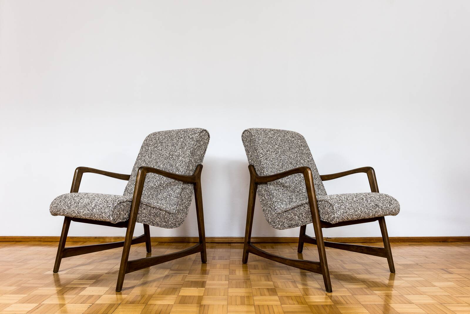 Kvadrat Customizable Pair Of Restored Mid Century Armchairs, 1960s