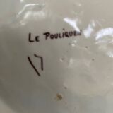 Plat à anses en faïence