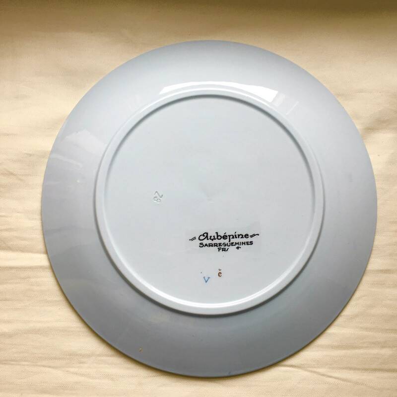 Assiette vintage Sarreguemines Aubépine