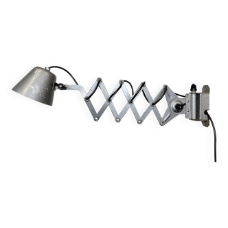 Grey Industrial Soviet Scissor Wall Lamp, 1960s