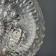 Pair of transparent round glass wall lights