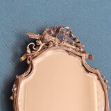 miroir ancien face à main double recto verso Henri Auguste SOLIÉ 1900