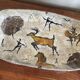 Plat Vallauris signed Jacky cave of Lascaux rock painting