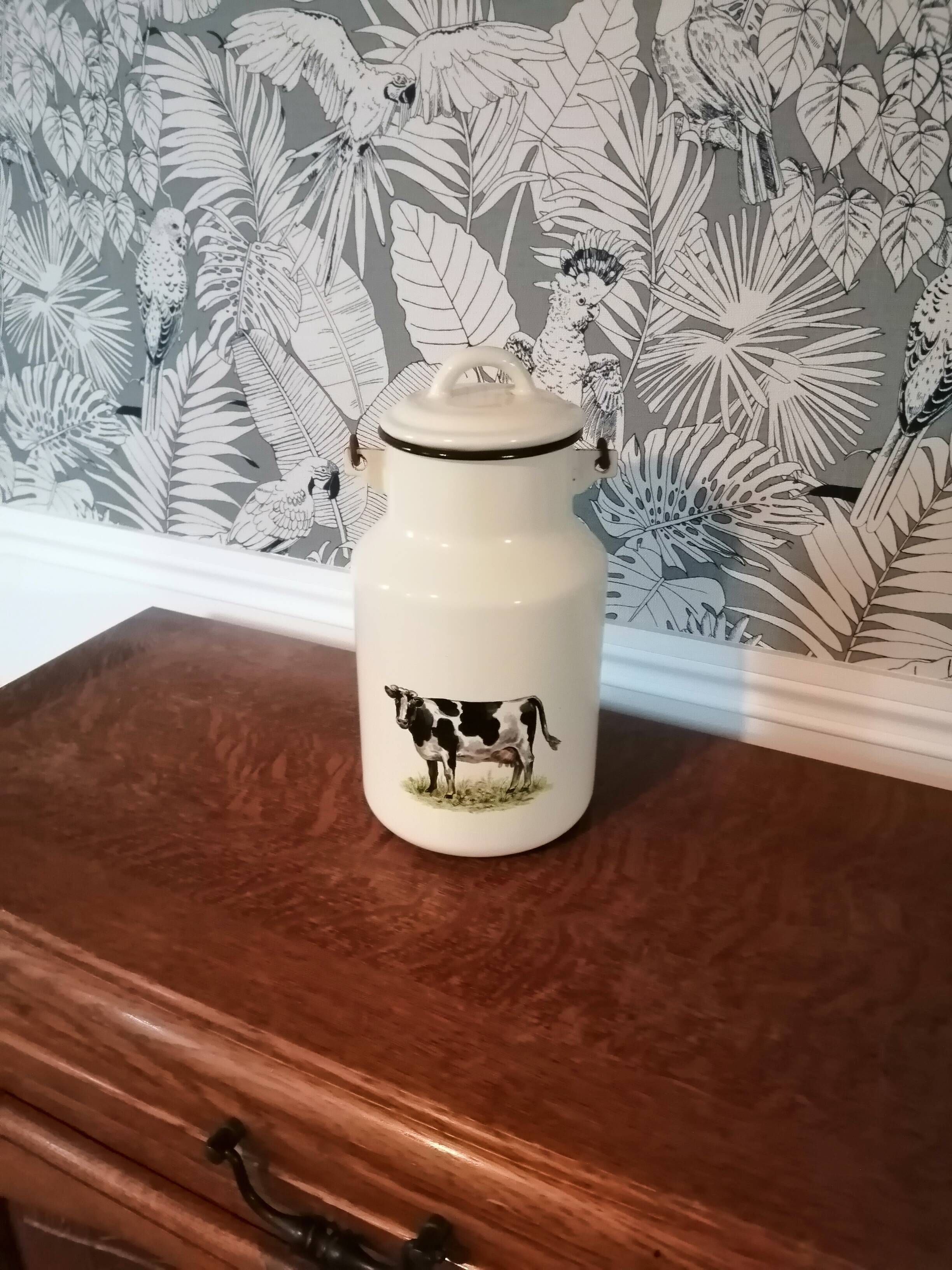 Enamelled milk broc