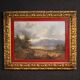 Italian landscape with wayfarers, oil on canvas dated 1845