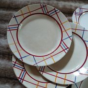 10 antique flat plates from Gien