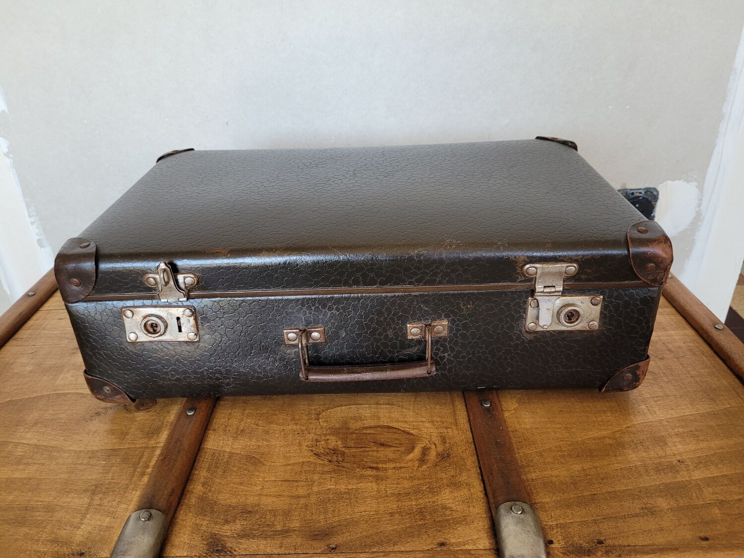 Antique cardboard suitcase