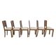 Six chaises de salle à manger Art Déco en noyer italien, années 1940