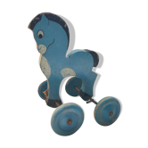 Wooden Horse on Roulettes Toy Decoration to Shoot