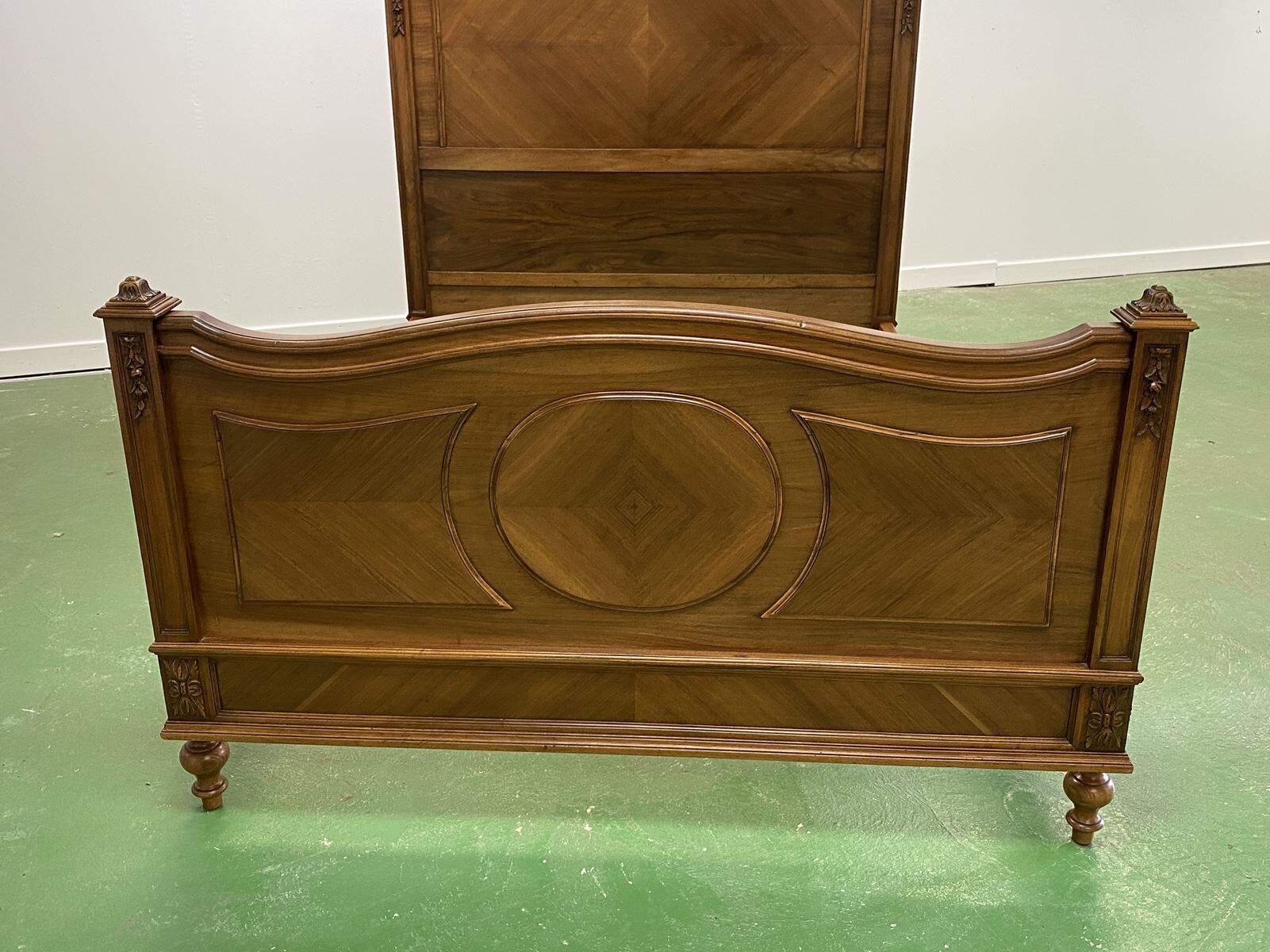 Walnut bed early 20th century