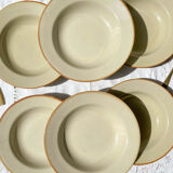 6 Hollow plates in beige sandstone Tulowice Poland 1970