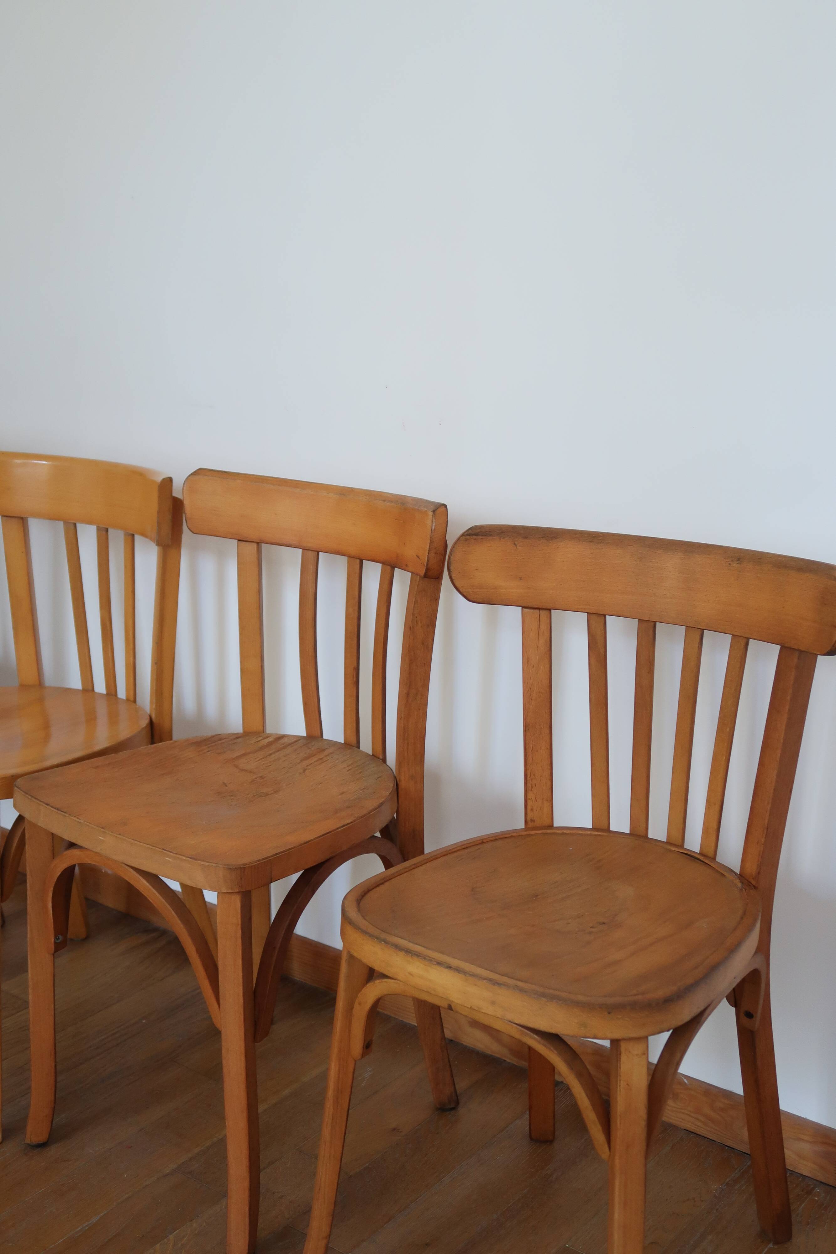 4 vintage bistro chairs
