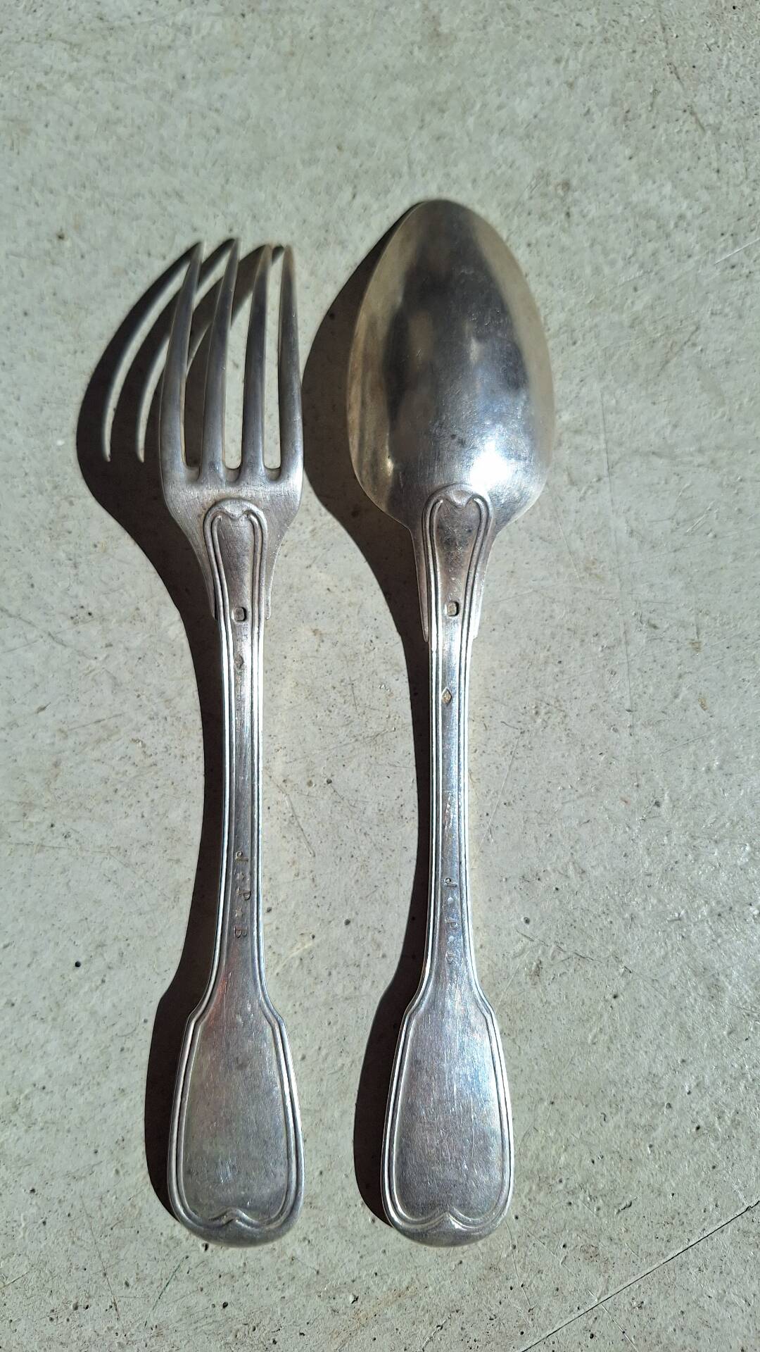 Couverts de table en argent massif Nicolas Pierre Béguin (1840/50)