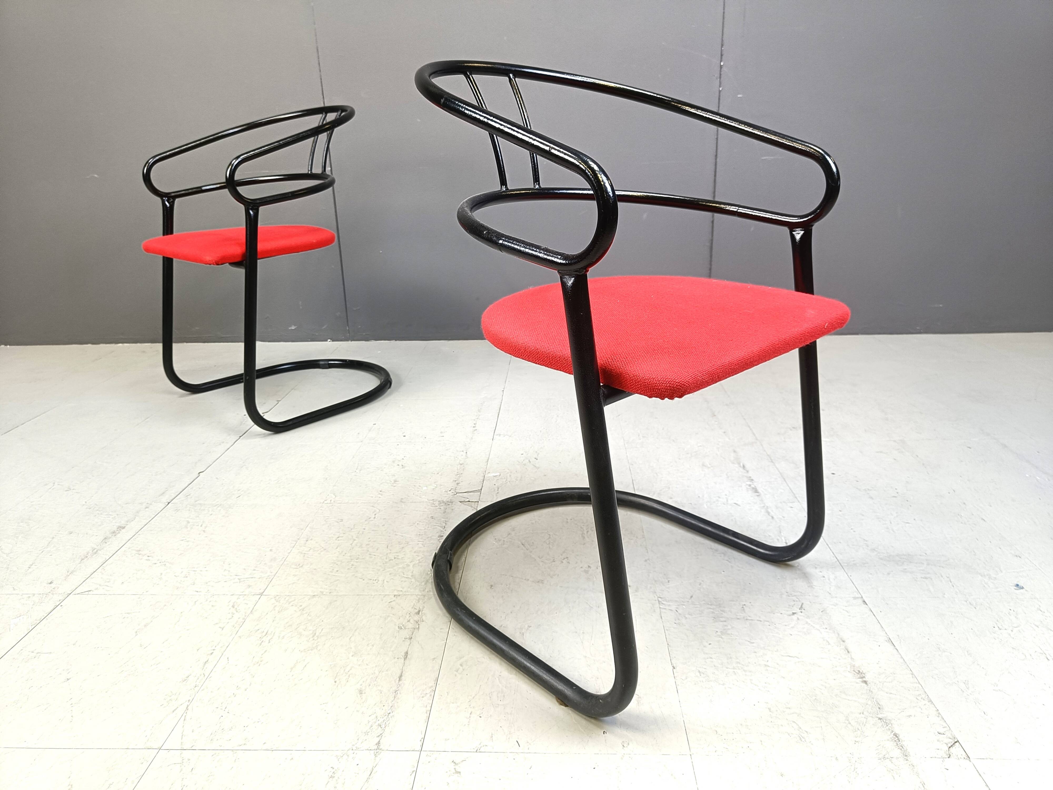 Post modern dining chairs, 1980s