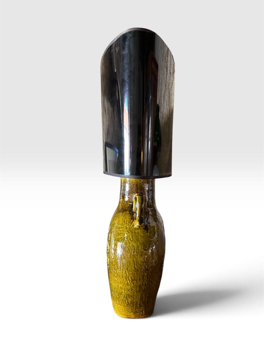 Large Ceramic Lamp Fat Lava (1960s-1970s)
