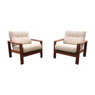 Paire de fauteuils scandinave années 1970