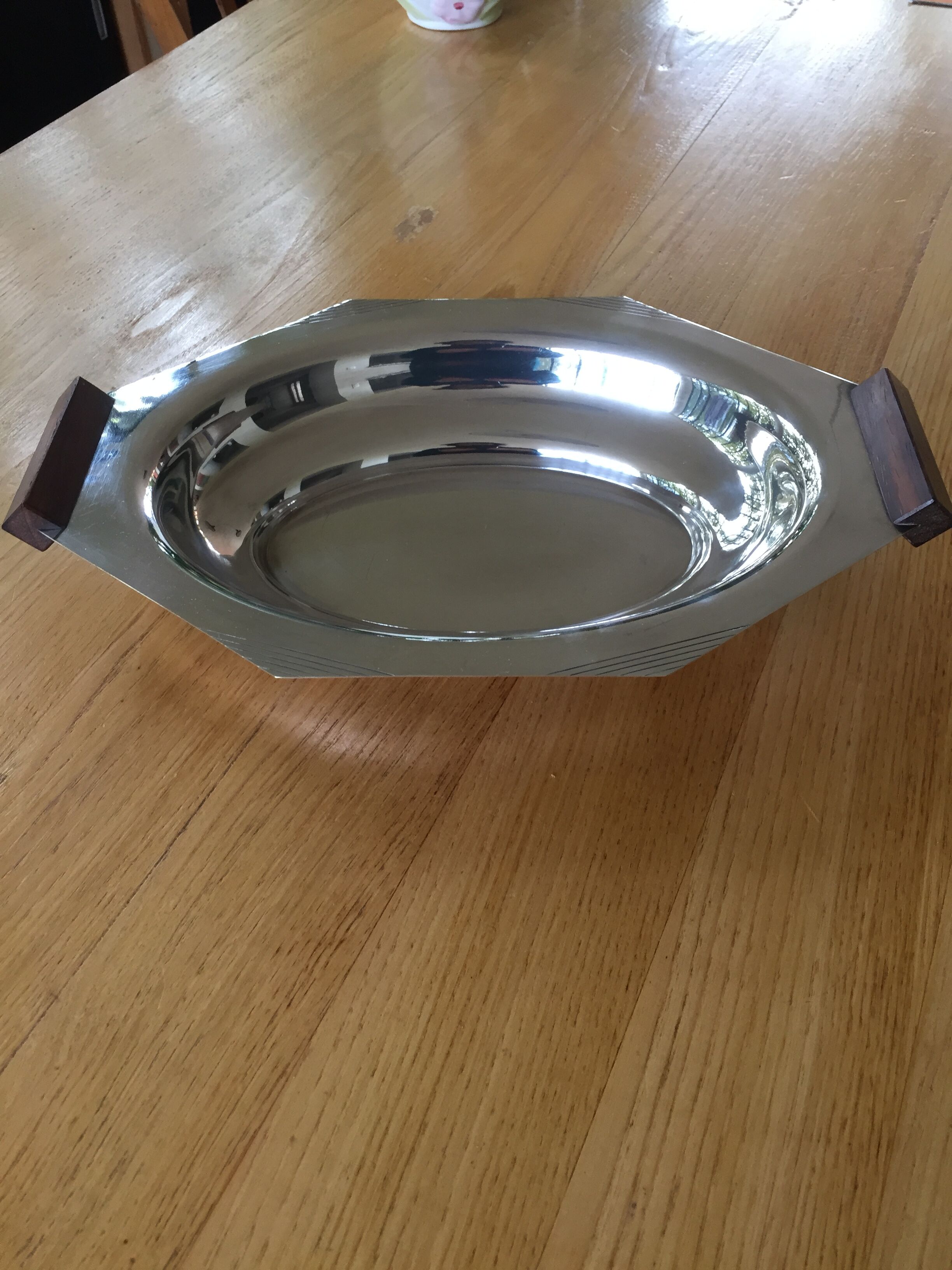 Silver metal plate signed Roux Marquiand