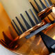Mid century sconce wall lamp copper metal glass