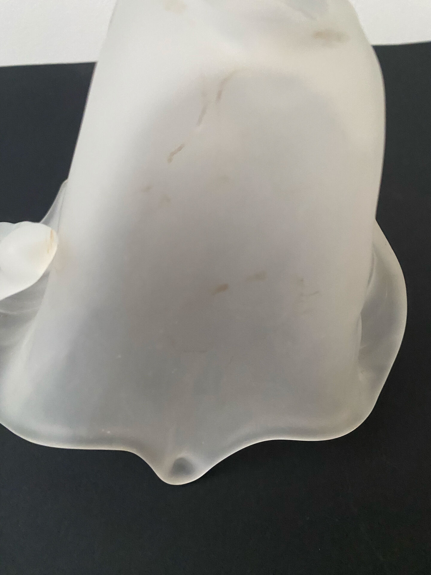 White glass paste globe