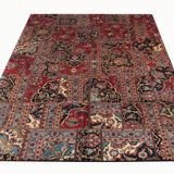 Handmade traditional vintage persian patchwork area rug 110x248cm