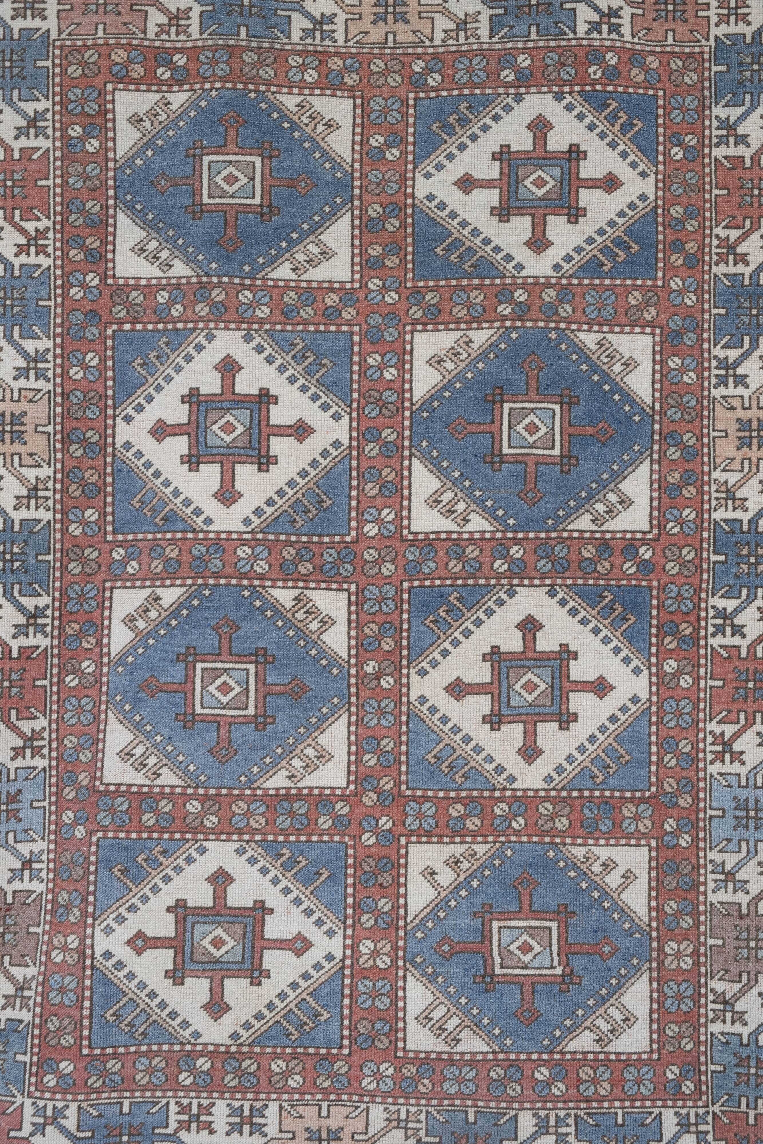 Handknotted wool turkish oushak rug 4'10" x 6'12"
