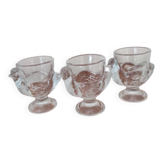 Lot de 3 coquetiers Poule