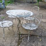Wrought iron garden furniture