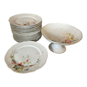 Lot d'assiettes peintes à la main