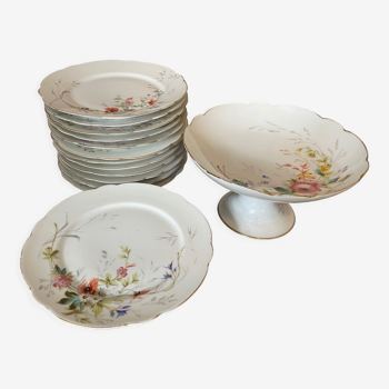 Set of hand-painted plates